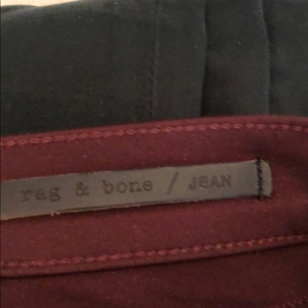 Rag And Bone, Wine Color Jeans Size 25 - image 4